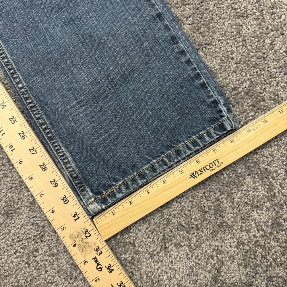 Levis Jeans Mens 38x32 Blue 505 Regular Fit Straight Leg Medium Wash Denim Work - Picture 5 of 10